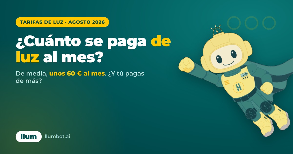 Cuánto se paga de luz al mes de media en España en 2026