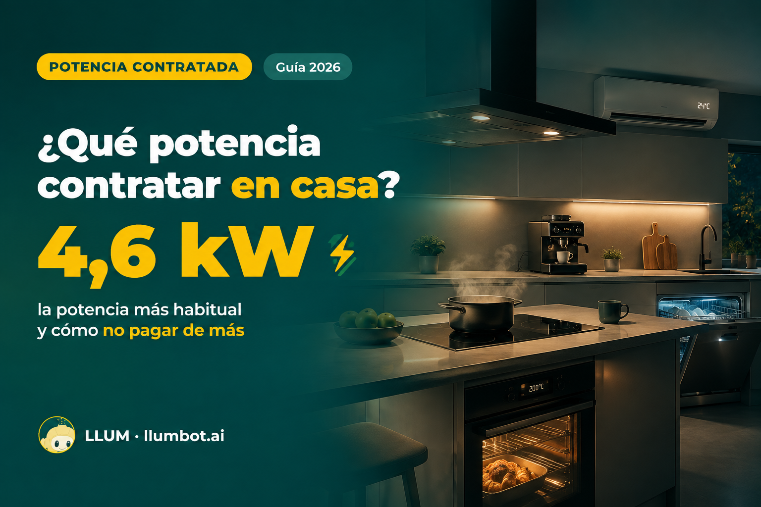 Qué potencia contratar en casa — potencia recomendada por vivienda 2026