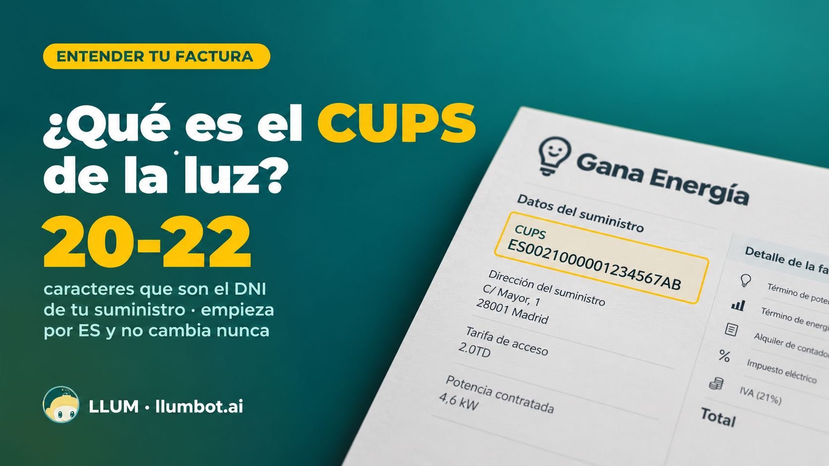 Qué es el CUPS de la luz y cómo leer su estructura