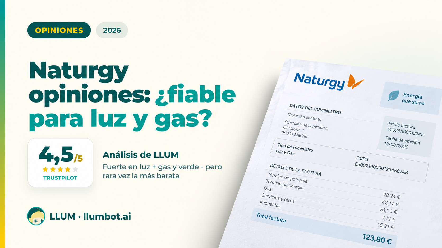 Naturgy opiniones 2026: valoración en Trustpilot y Google