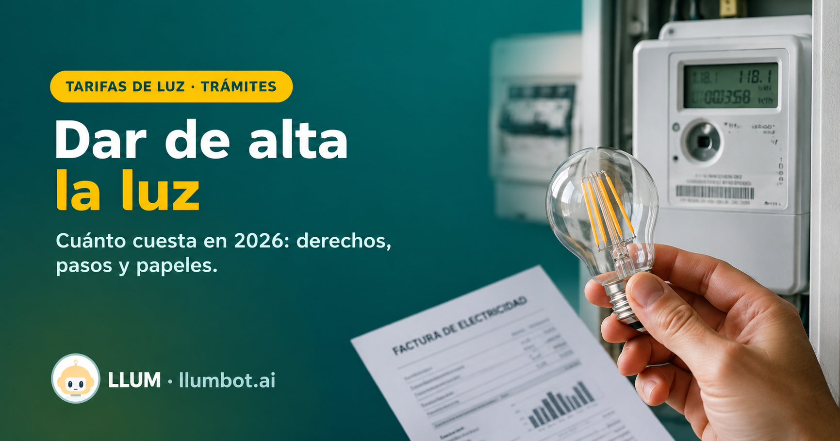 Dar de alta la luz: contador y coste en 2026