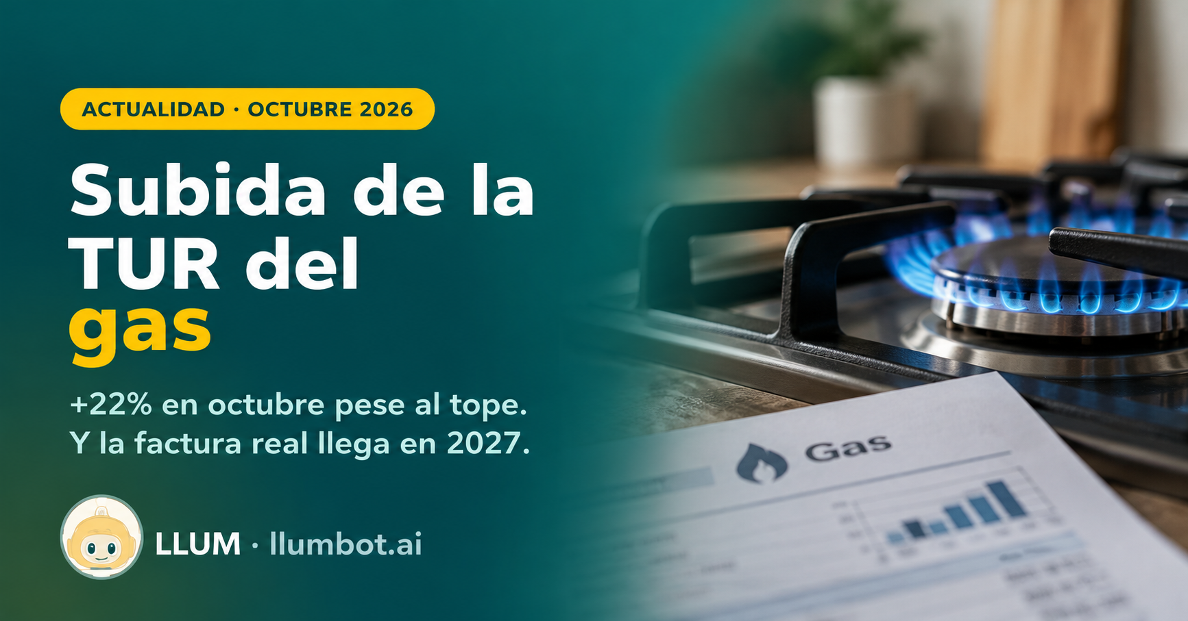 Subida de la TUR del gas en octubre de 2026