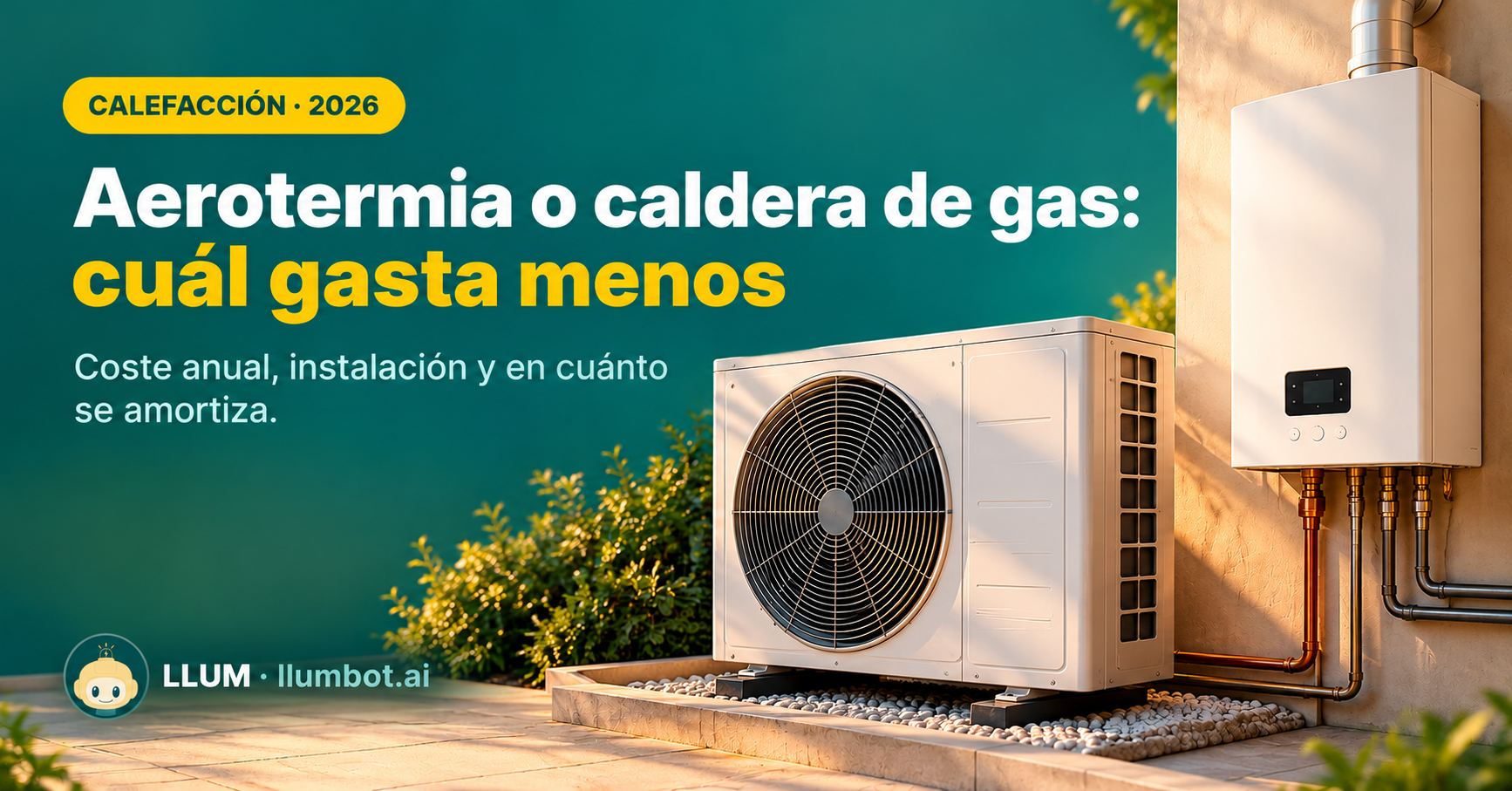 Aerotermia o caldera de gas: cuál gasta menos, comparativa 2026